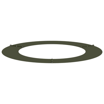 vidaXL geeignet für flachen Baumring Olivgrün Ø60 / 90 cm Stahl