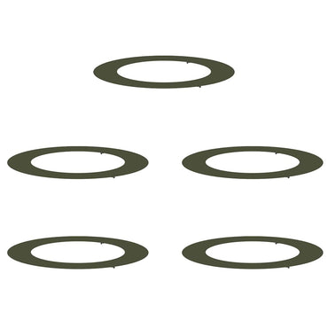 vidaXL geeignet für flache Baumringe 5 pcs Olivgrün Ø60 / 90 cm Stahl
