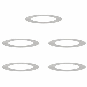 vidaXL geeignet für flache Baumringe 5 pcs Silber Ø60 / 90 cm Edelstahl