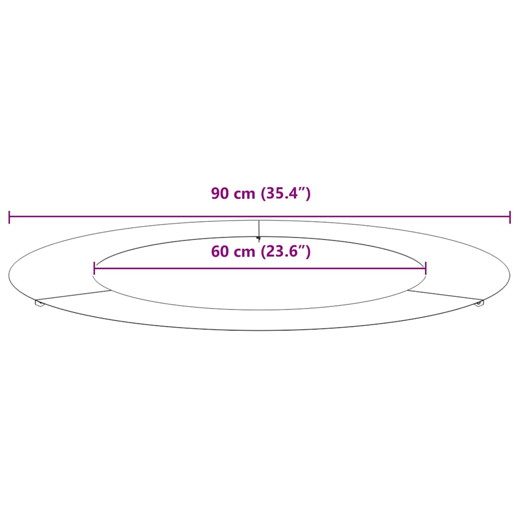 vidaXL geeignet für flachen Baumring Silber Ø60 / 90 cm Verzinkter Stahl