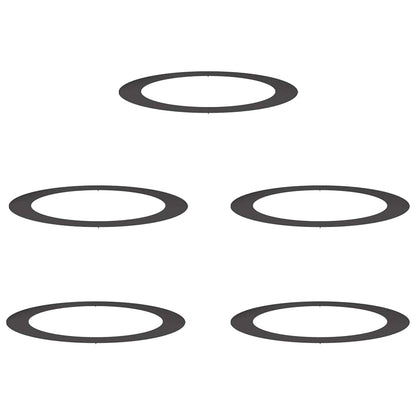 geeignet für flache Baumringe 5 pcs Schwarz Ø90 / 120 cm Stahl