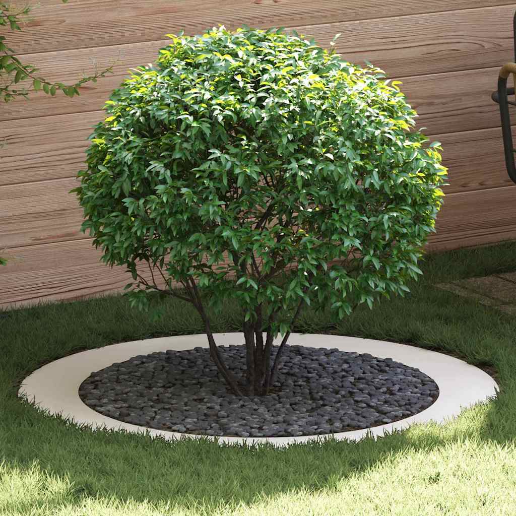 vidaXL geeignet für flachen Baumring Weiß Ø90 / 120 cm Stahl
