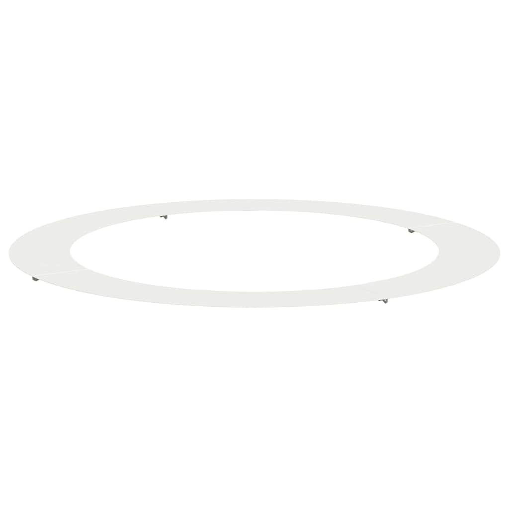 vidaXL geeignet für flachen Baumring Weiß Ø90 / 120 cm Stahl