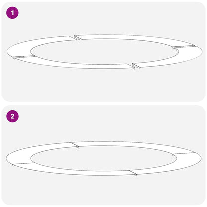 vidaXL geeignet für flache Baumringe 5 pcs Anthrazit Ø90 / 120 cm Stahl