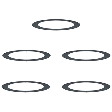 vidaXL geeignet für flache Baumringe 5 pcs Anthrazit Ø90 / 120 cm Stahl