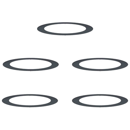 vidaXL geeignet für flache Baumringe 5 pcs Anthrazit Ø90 / 120 cm Stahl