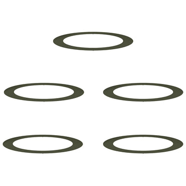 vidaXL geeignet für flache Baumringe 5 pcs Olivgrün Ø90 / 120 cm Stahl