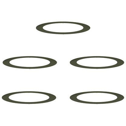 vidaXL geeignet für flache Baumringe 5 pcs Olivgrün Ø90 / 120 cm Stahl