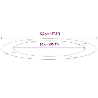 geeignet für flachen Baumring Silber Ø90 / 120 cm Edelstahl