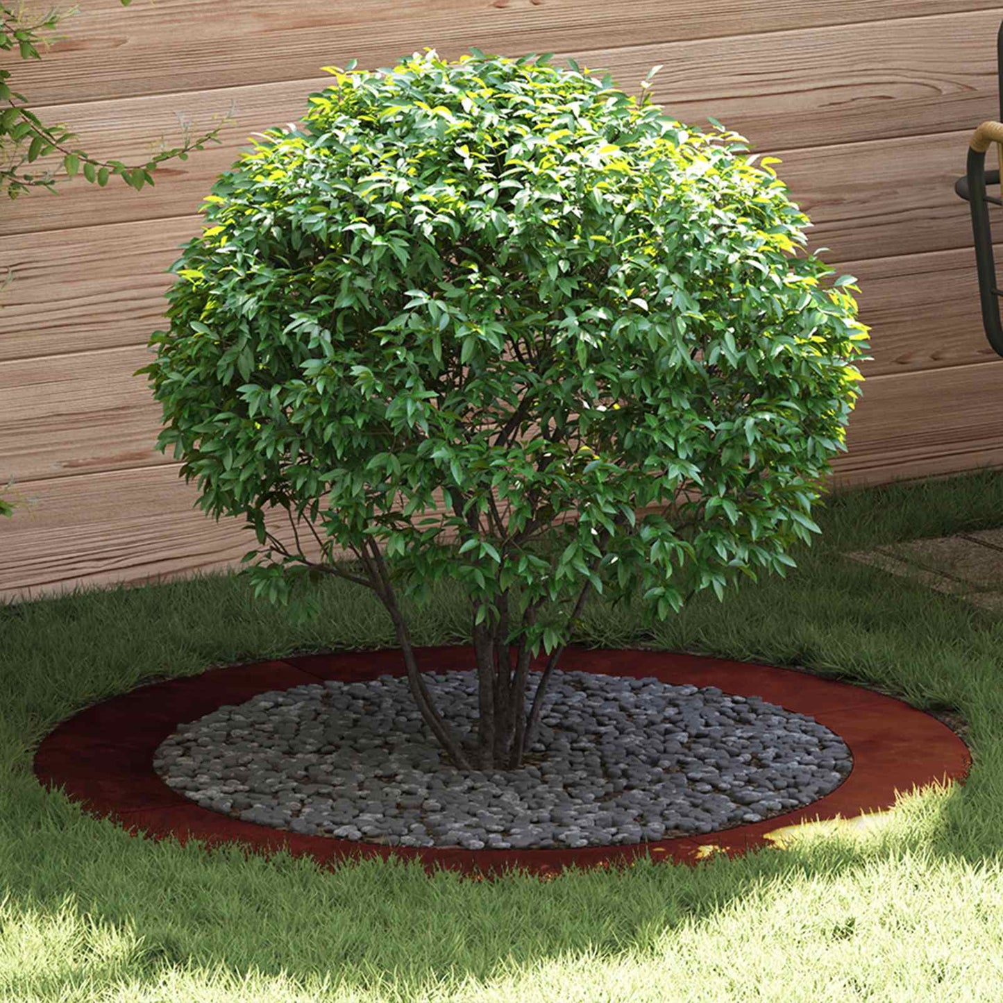 vidaXL geeignet für flache Baumringe 5 pcs Braun Ø90 / 120 cm