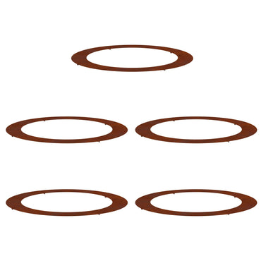 vidaXL geeignet für flache Baumringe 5 pcs Braun Ø90 / 120 cm