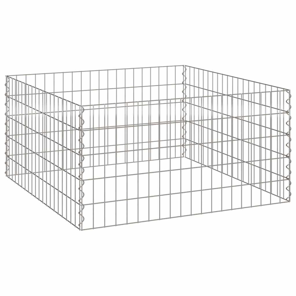 vidaXL Quadratischer Komposter 100 x 100 x 50 cm Eisen
