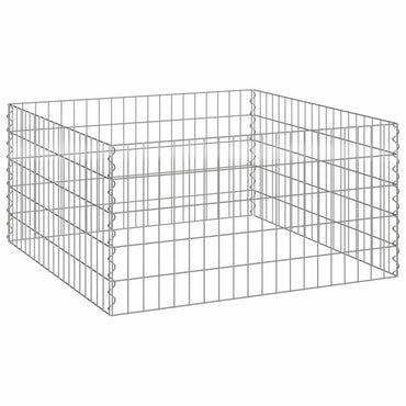 vidaXL Quadratischer Komposter 100 x 100 x 50 cm Eisen