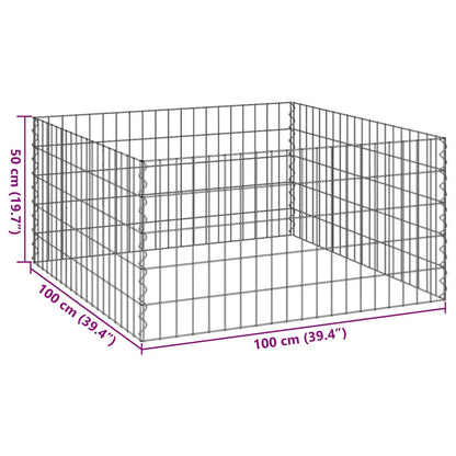 vidaXL Quadratischer Komposter 100 x 100 x 50 cm Eisen