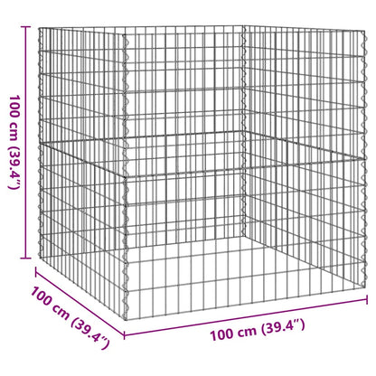 vidaXL Quadratischer Komposter 100 x 100 x 100 cm Eisen