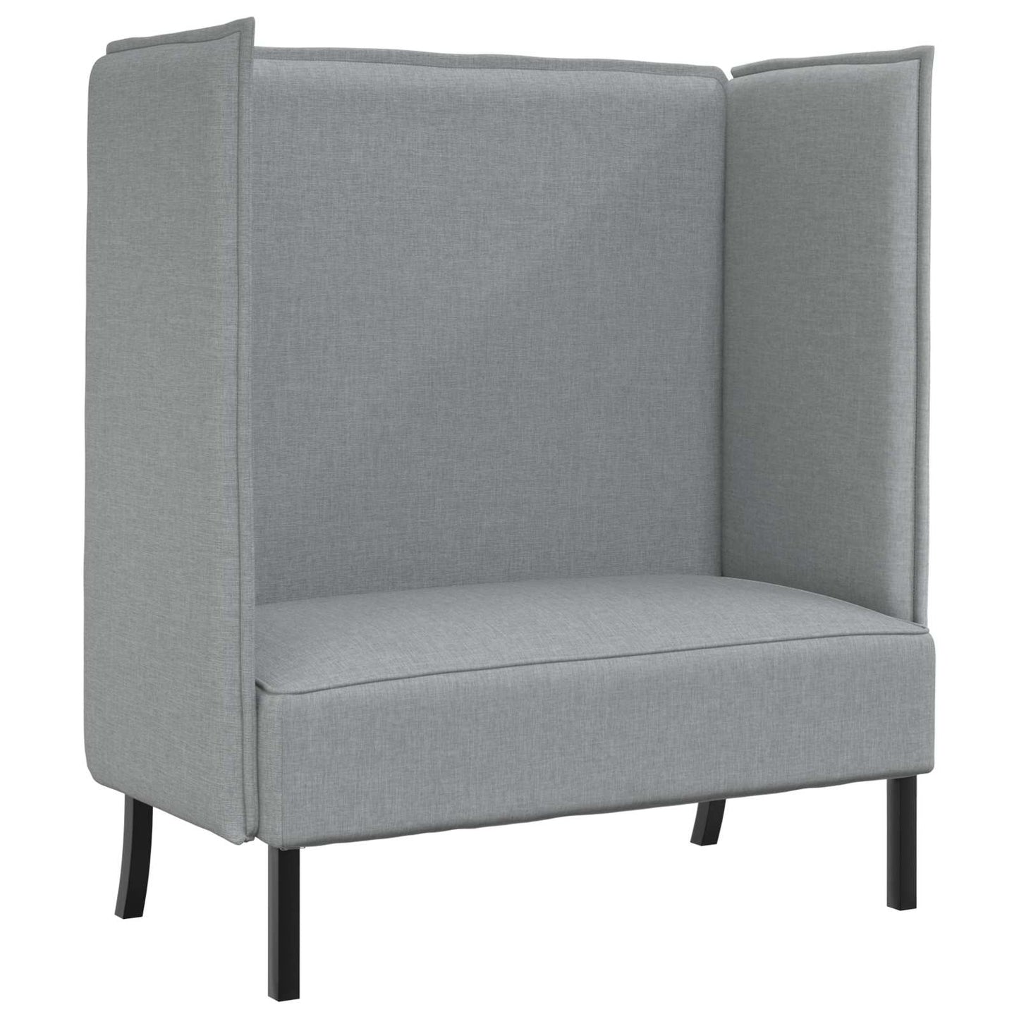 vidaXL Hoher Rücken Sofa 101cm Hellgrau Stoff