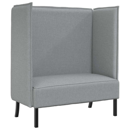 vidaXL Hoher Rücken Sofa 101cm Hellgrau Stoff