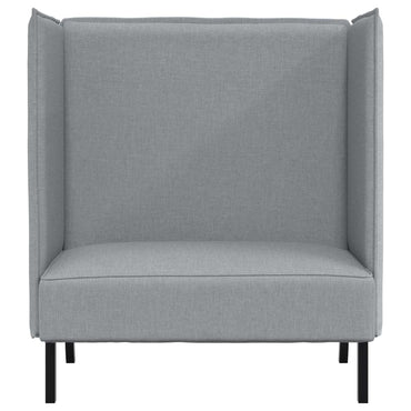 vidaXL Hoher Rücken Sofa 101cm Hellgrau Stoff