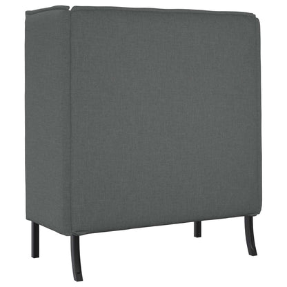 vidaXL Hoher Rücken Sofa 101cm Dunkelgrau Stoff