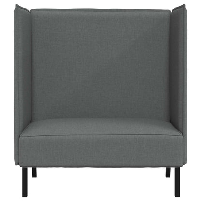 vidaXL Hoher Rücken Sofa 101cm Dunkelgrau Stoff