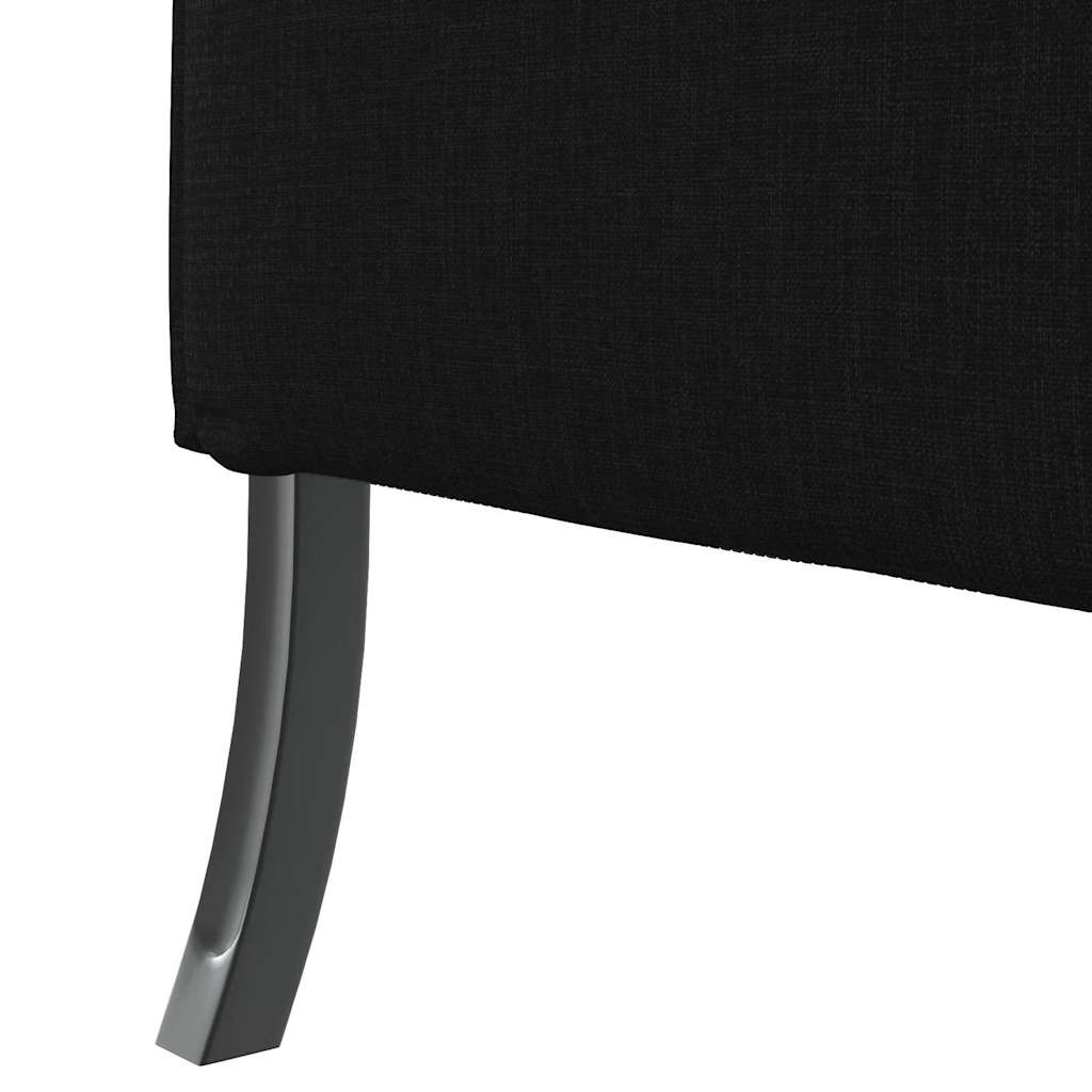 vidaXL Hoher Rücken Sofa 101cm Schwarz Stoff