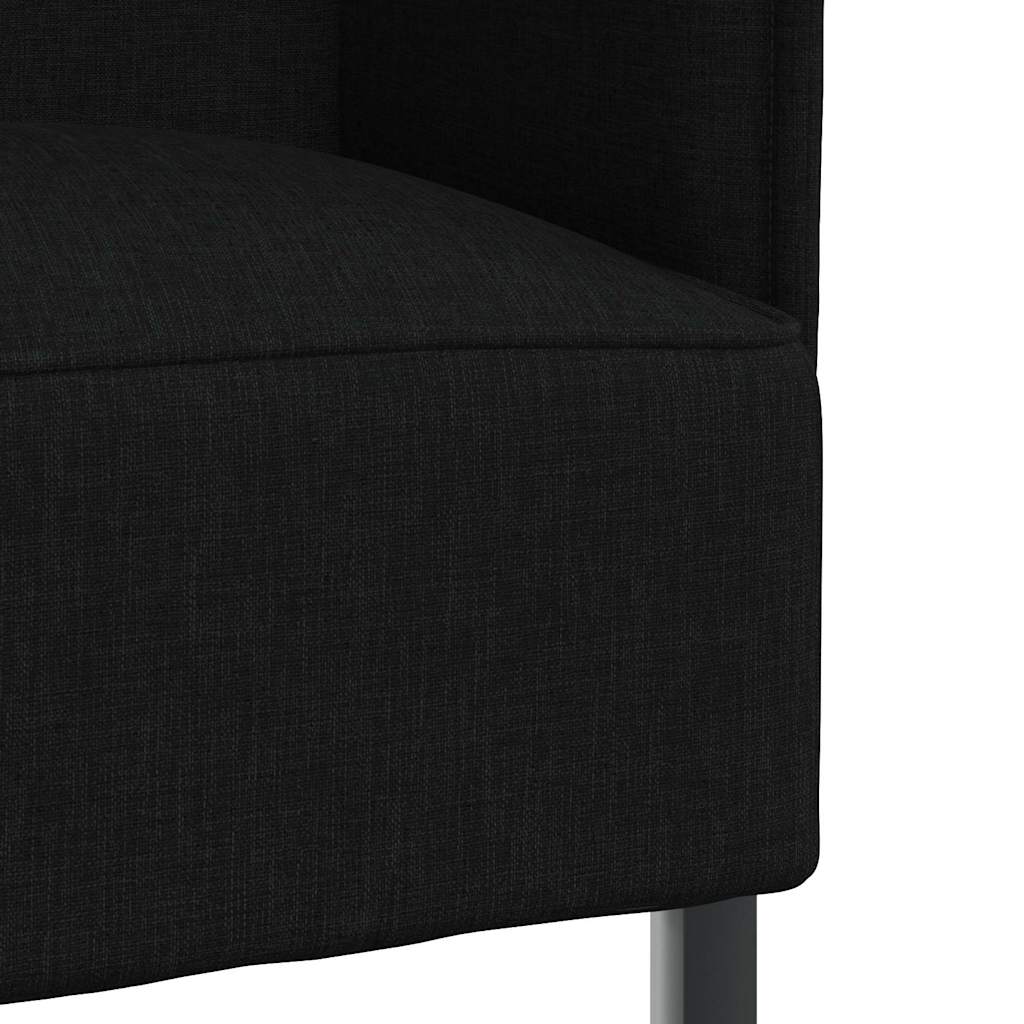 vidaXL Hoher Rücken Sofa 101cm Schwarz Stoff