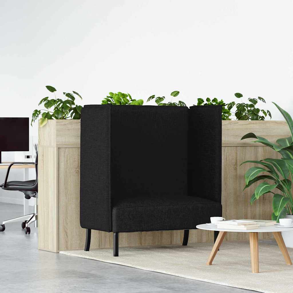 vidaXL Hoher Rücken Sofa 101cm Schwarz Stoff