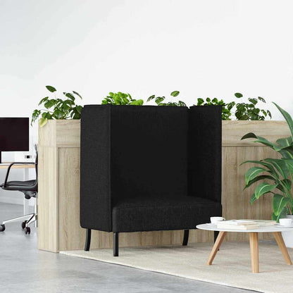 vidaXL Hoher Rücken Sofa 101cm Schwarz Stoff
