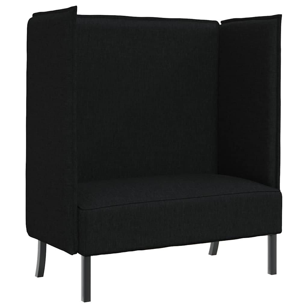 vidaXL Hoher Rücken Sofa 101cm Schwarz Stoff