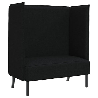 vidaXL Hoher Rücken Sofa 101cm Schwarz Stoff