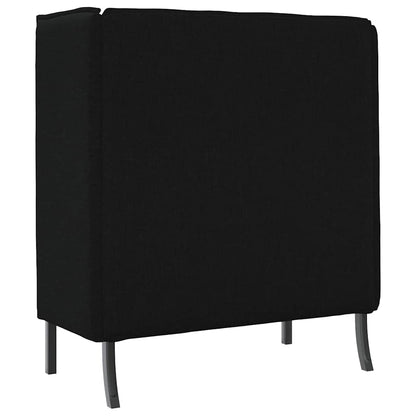 vidaXL Hoher Rücken Sofa 101cm Schwarz Stoff