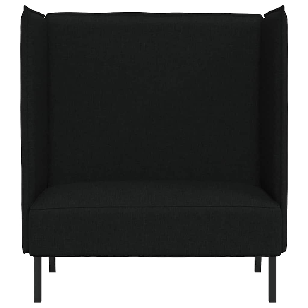 vidaXL Hoher Rücken Sofa 101cm Schwarz Stoff