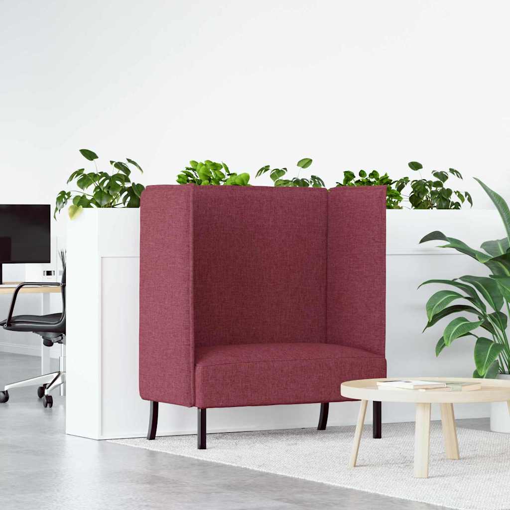 vidaXL Hoher Rücken Sofa Weinrot 109 x 56 x 121 cm Stoff