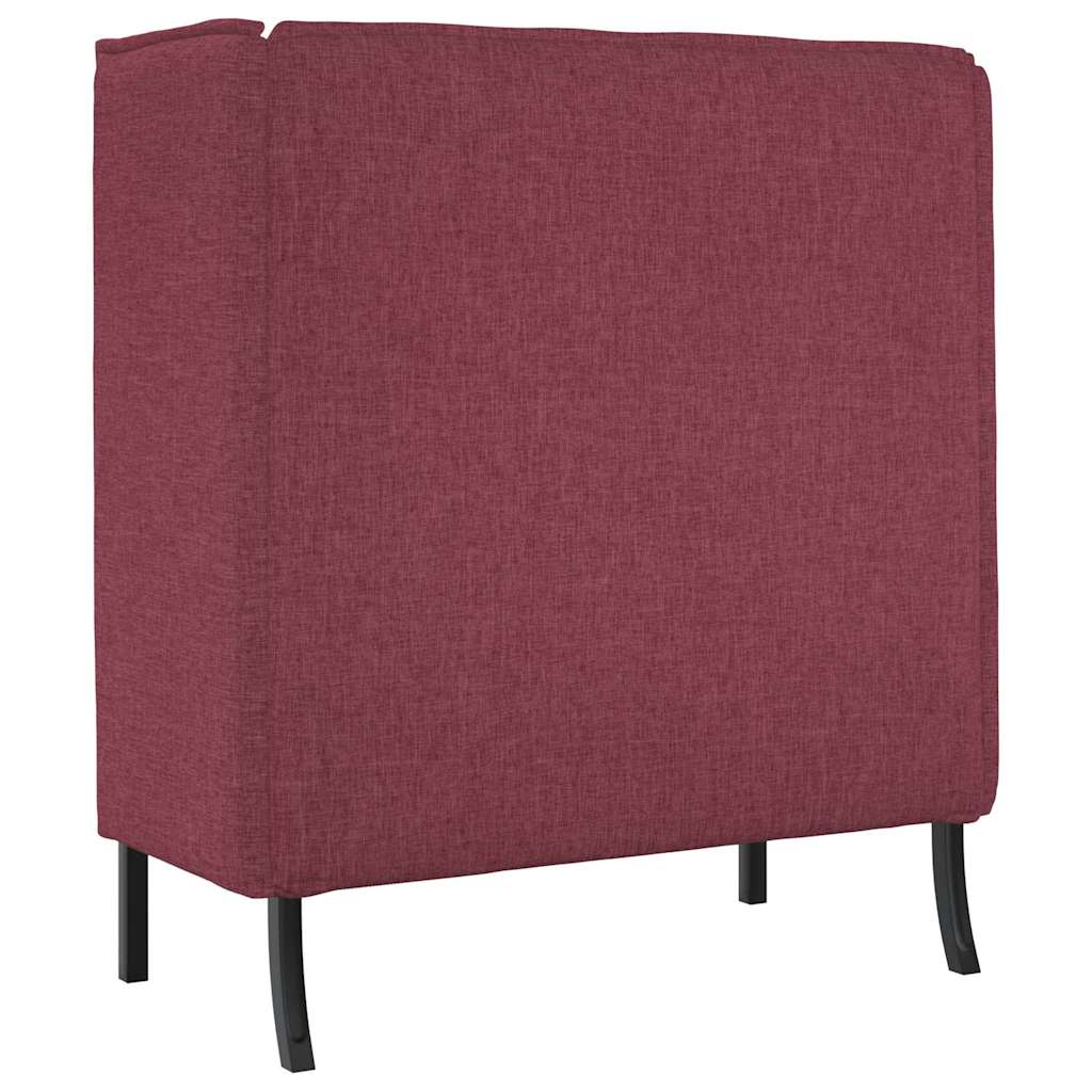 vidaXL Hoher Rücken Sofa Weinrot 109 x 56 x 121 cm Stoff