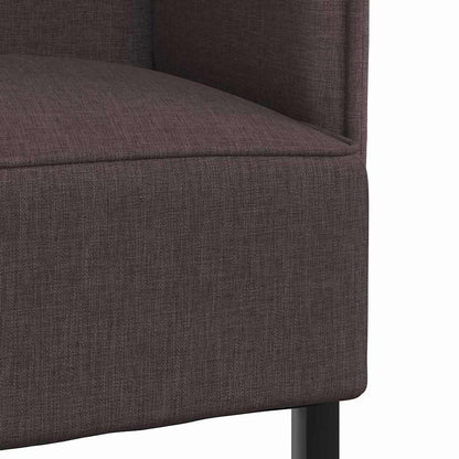 vidaXL Hoher Rücken Sofa 101cm Dunkelbraun Stoff
