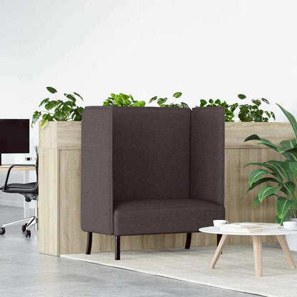 vidaXL Hoher Rücken Sofa 101cm Dunkelbraun Stoff