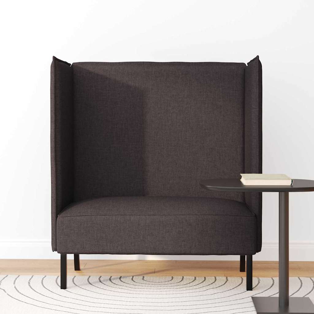 vidaXL Hoher Rücken Sofa 101cm Dunkelbraun Stoff