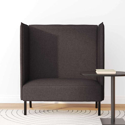 vidaXL Hoher Rücken Sofa 101cm Dunkelbraun Stoff