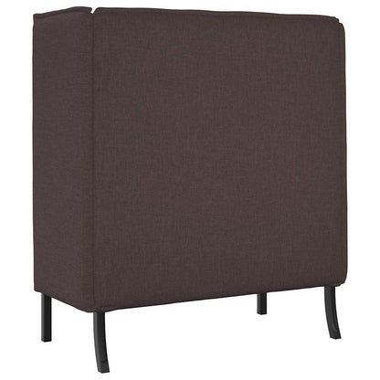 vidaXL Hoher Rücken Sofa 101cm Dunkelbraun Stoff