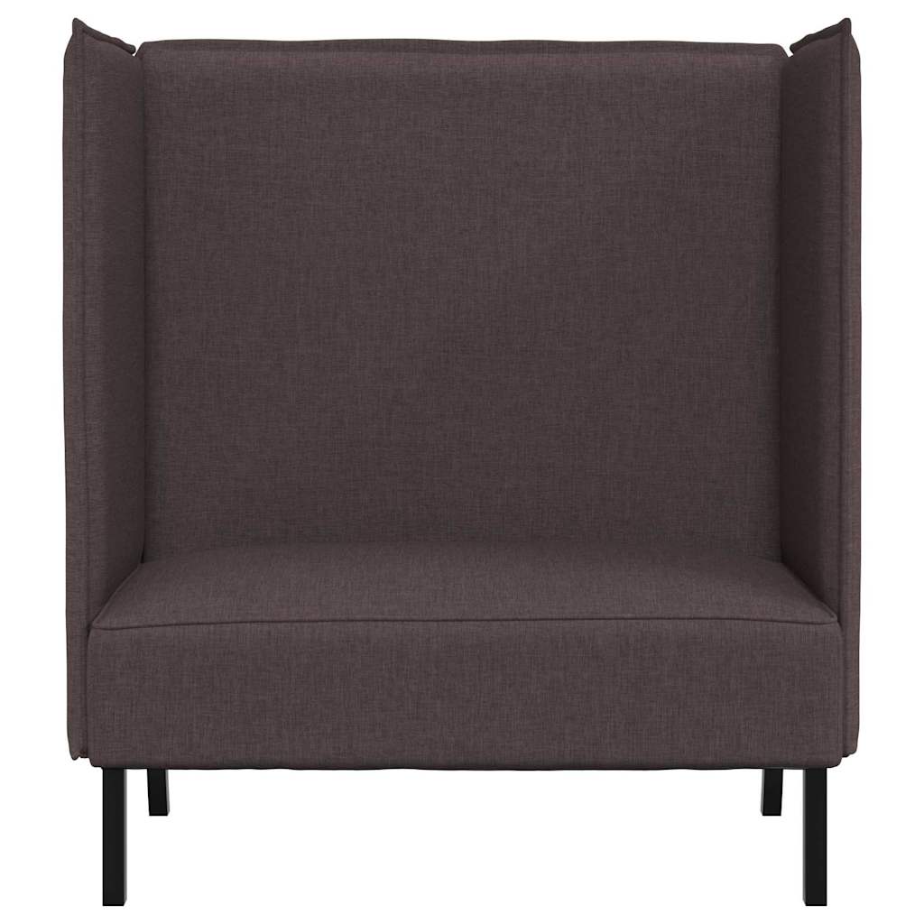 vidaXL Hoher Rücken Sofa 101cm Dunkelbraun Stoff