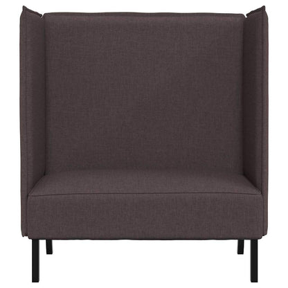 vidaXL Hoher Rücken Sofa 101cm Dunkelbraun Stoff