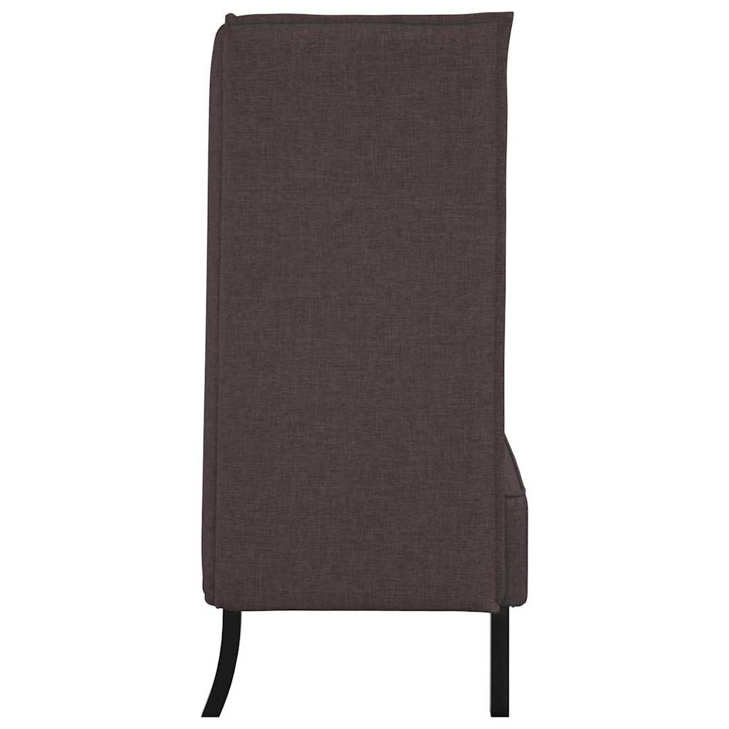 vidaXL Hoher Rücken Sofa 101cm Dunkelbraun Stoff
