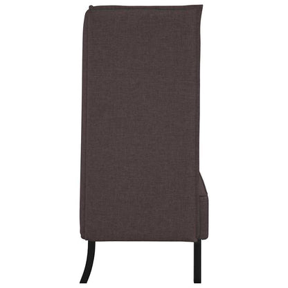vidaXL Hoher Rücken Sofa 101cm Dunkelbraun Stoff