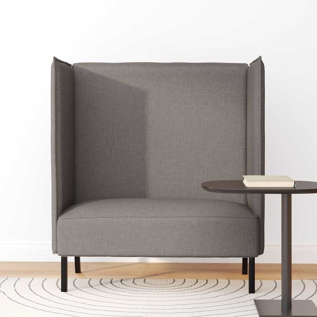 vidaXL Hoher Rücken Sofa 101cm Taupe Stoff
