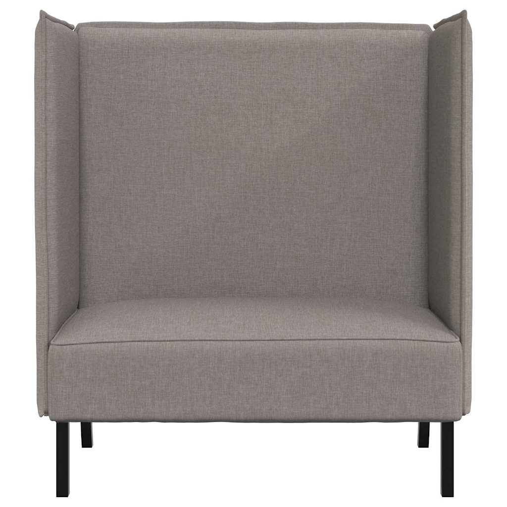 vidaXL Hoher Rücken Sofa 101cm Taupe Stoff