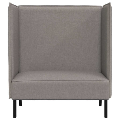 vidaXL Hoher Rücken Sofa 101cm Taupe Stoff