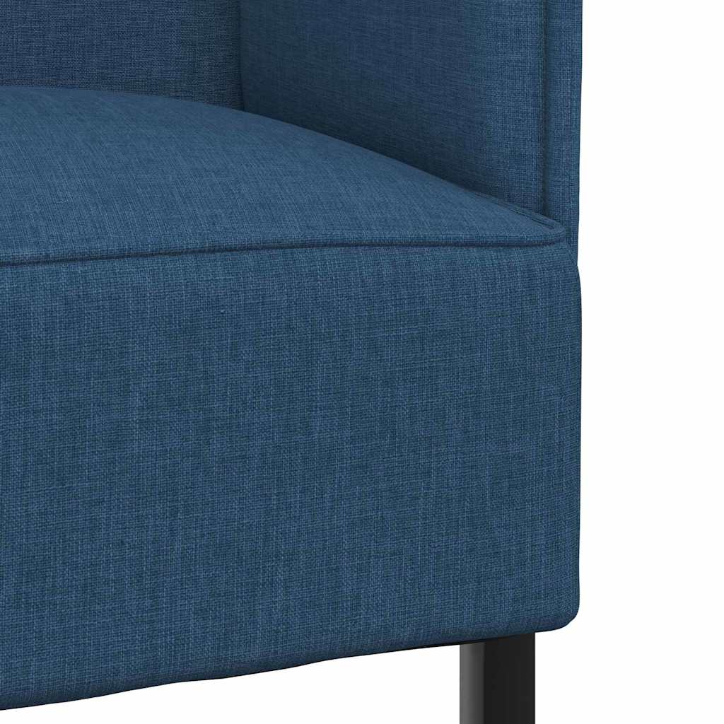 vidaXL Hoher Rücken Sofa Blau 109 x 56 x 121 cm Stoff