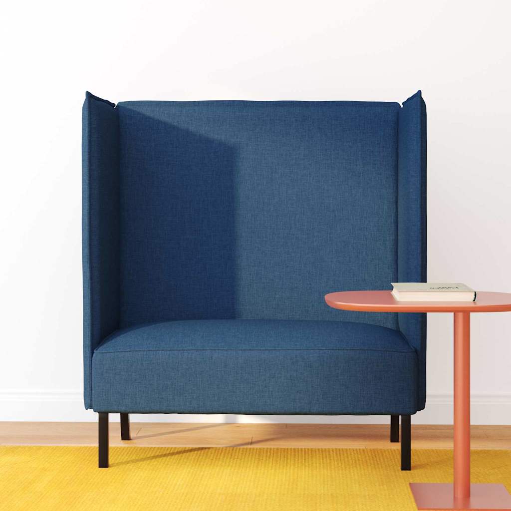 vidaXL Hoher Rücken Sofa Blau 109 x 56 x 121 cm Stoff