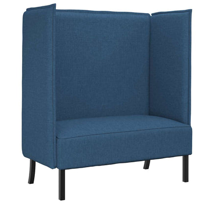 vidaXL Hoher Rücken Sofa Blau 109 x 56 x 121 cm Stoff