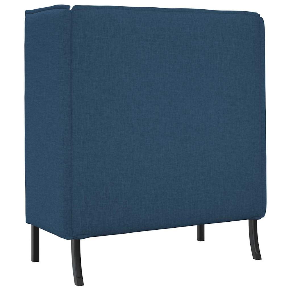 vidaXL Hoher Rücken Sofa Blau 109 x 56 x 121 cm Stoff